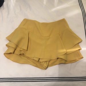 zara ruffle skort | size: S
